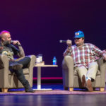 Matty Matheson being interviewed on stage at the Algonquin Commons Theatre