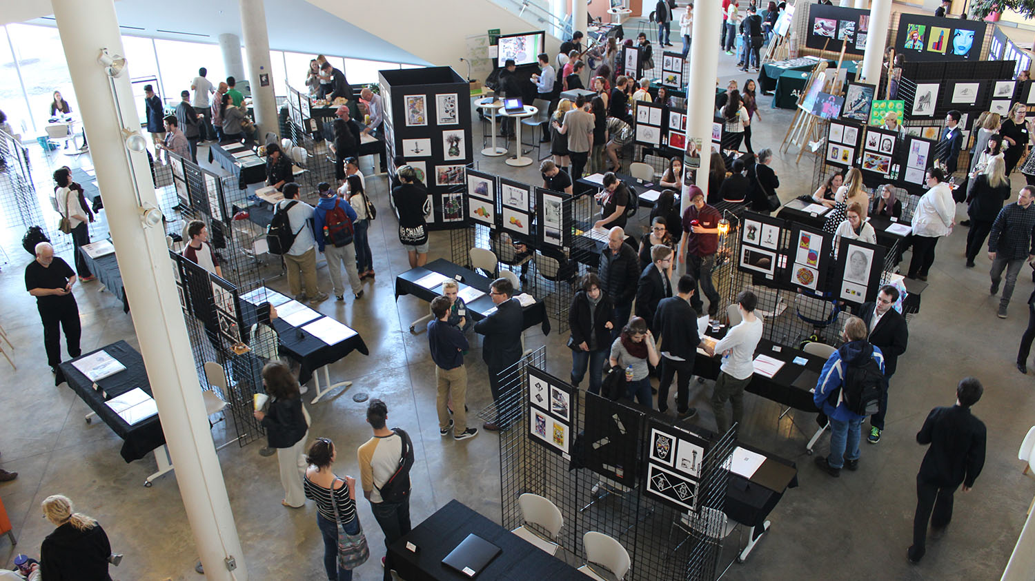 Tradeshow layout, with boothes for each vendor.